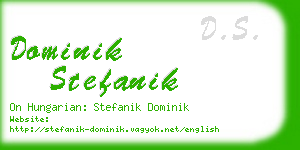 dominik stefanik business card